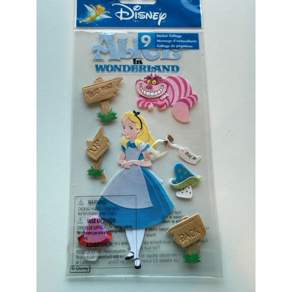 Disney Alice in Wonderland 9pc Dimensional Sticker Collage EK Success DJBCM08